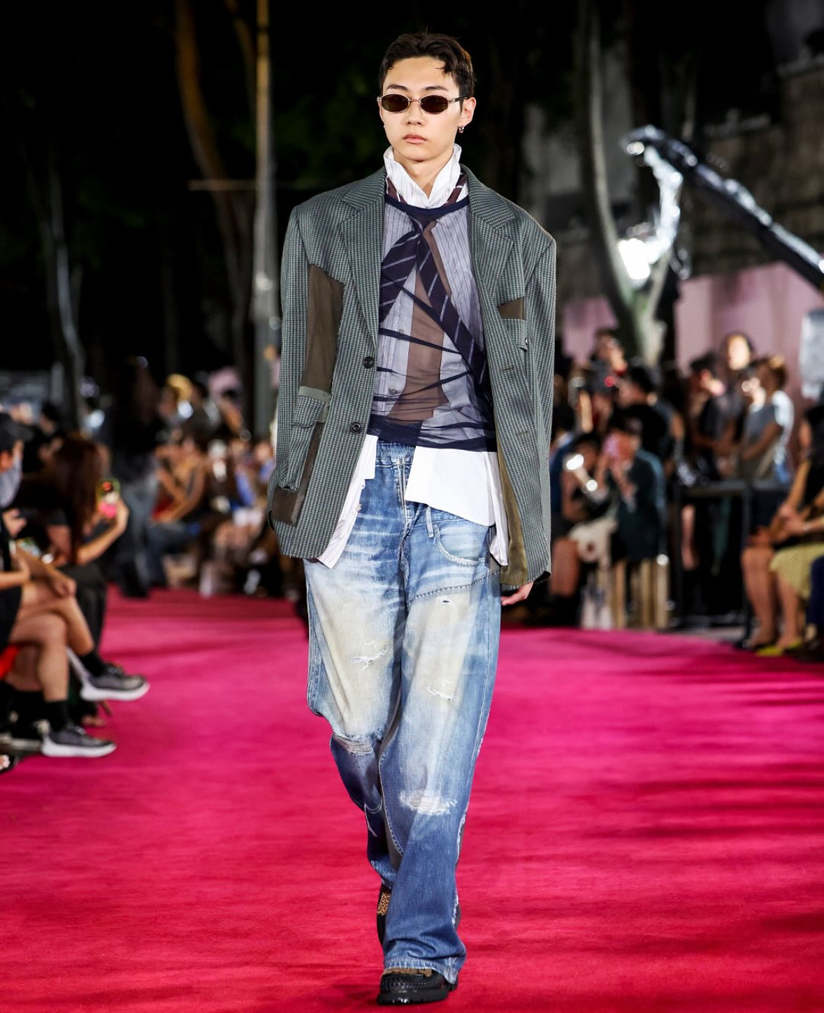 【Andersson Bell 26SS】 MULTI POCKET SHEER TAILORED JACKET