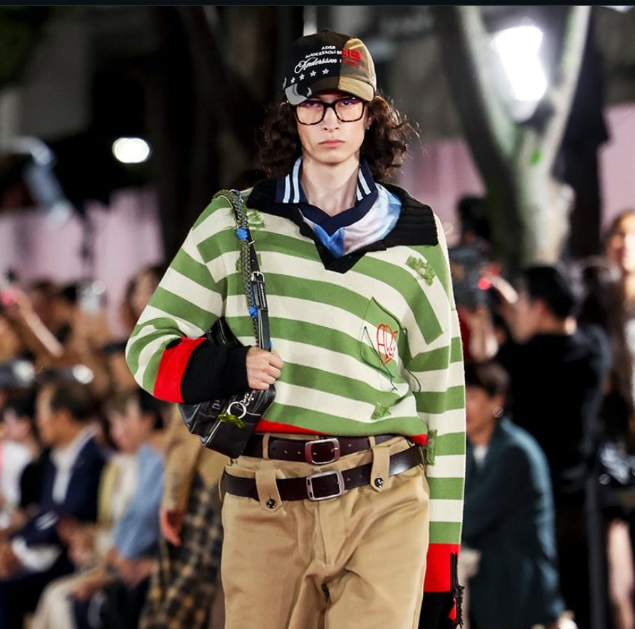 【Andersson Bell 26SS,】CAMOUFLAGE SPLIT PANELED CAP