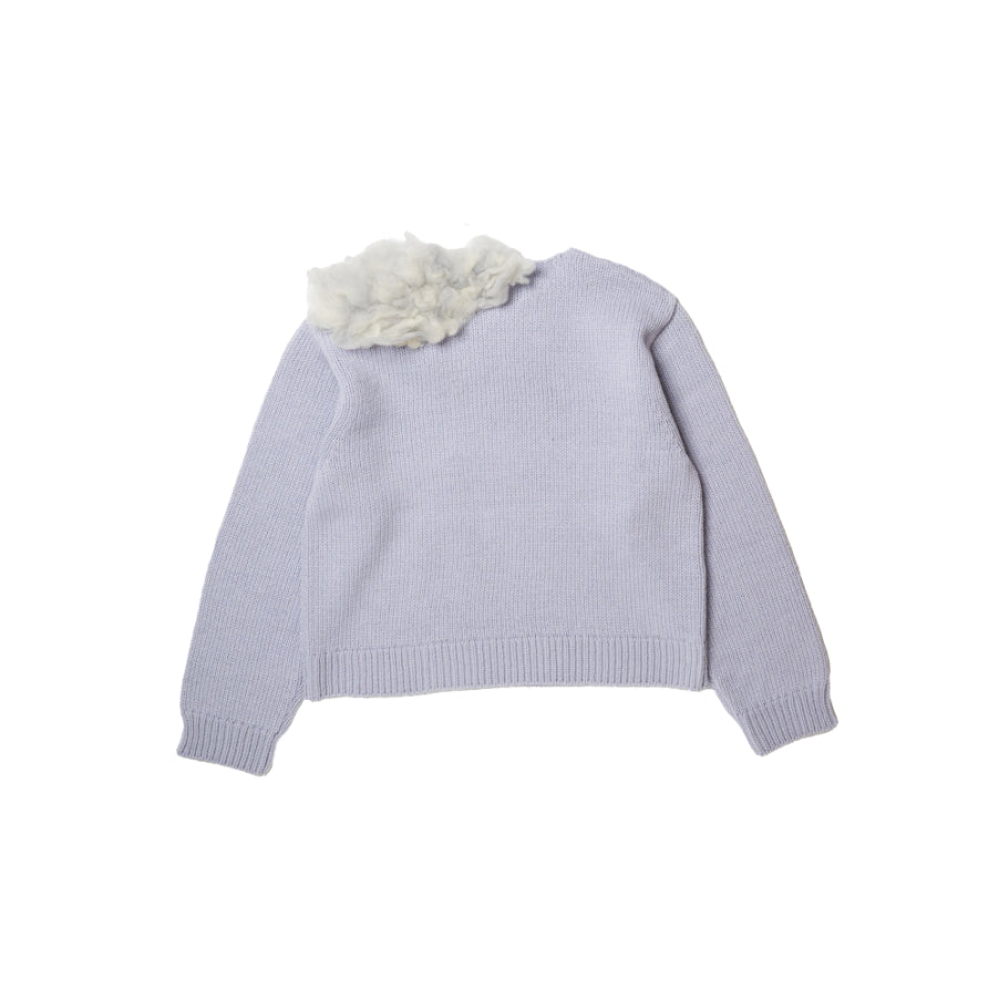 【doublet 26AW,】 
SMOKING FACTORY INTARSIA KNIT PULLOVER BLUE