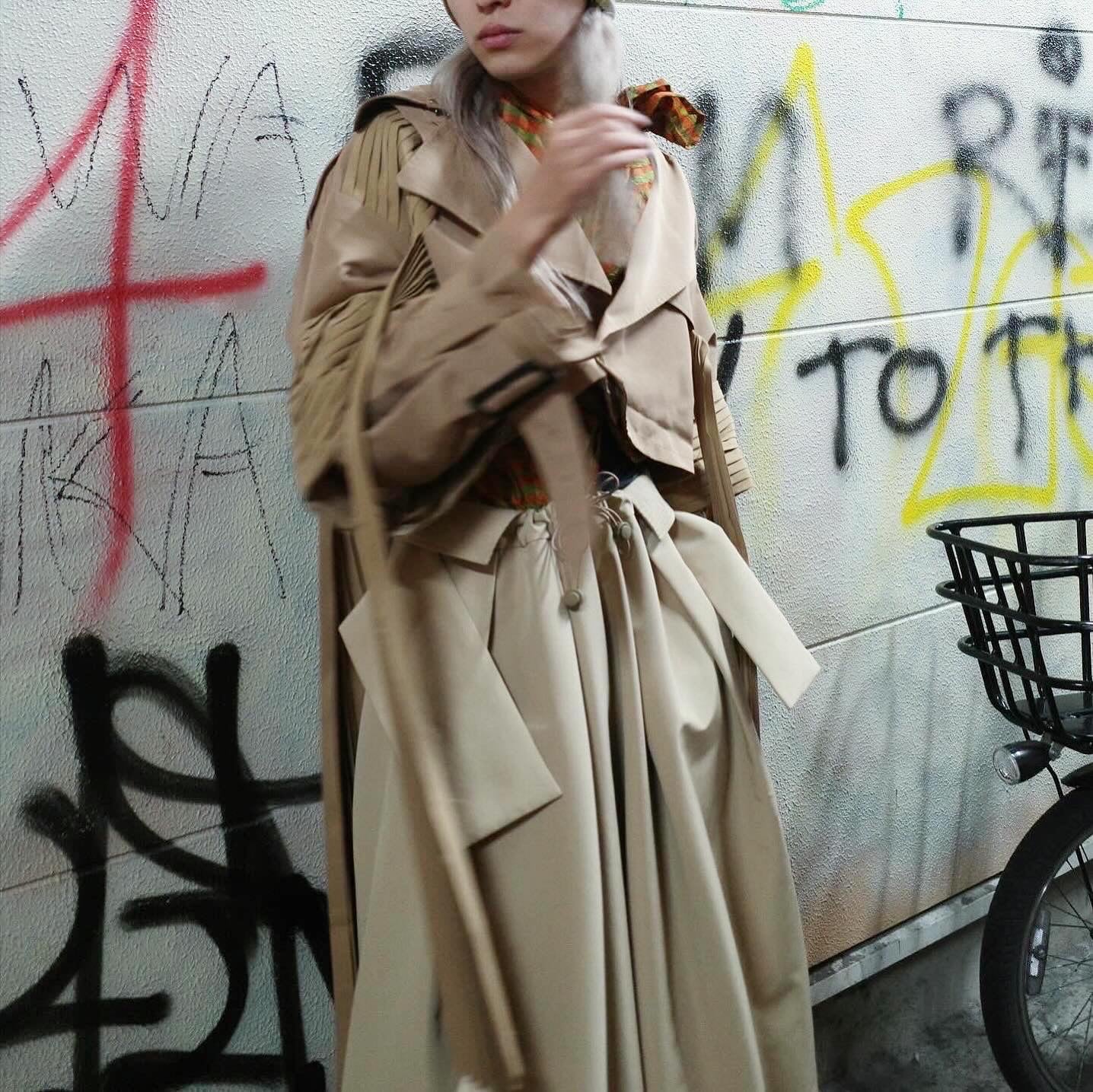 【SEIVSON  25AW,】Wide Silhouette Design Pants/Beige