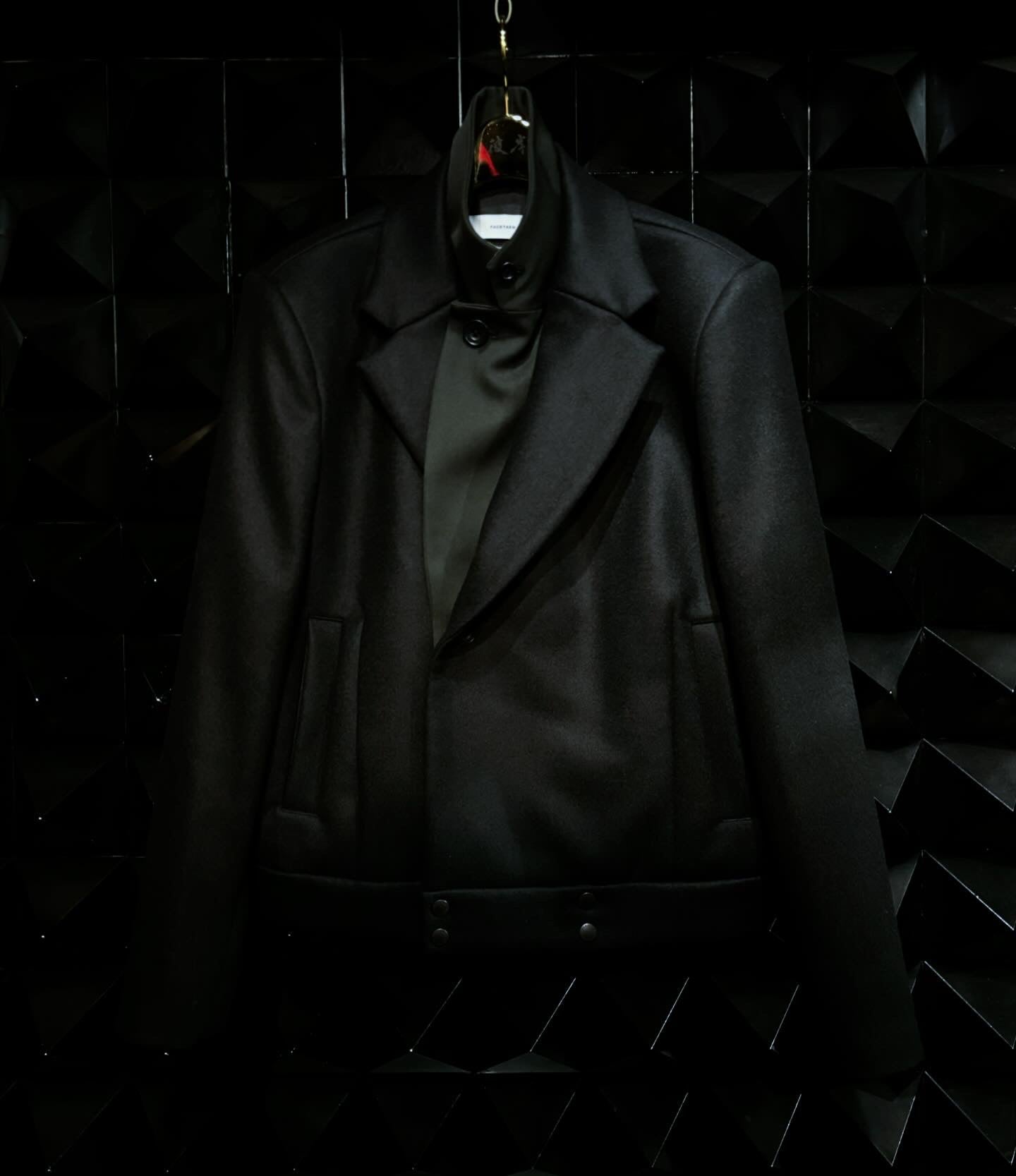 【FACETASM 25AW,】DOUBLE LAYERED WORSTED JACKET/Black