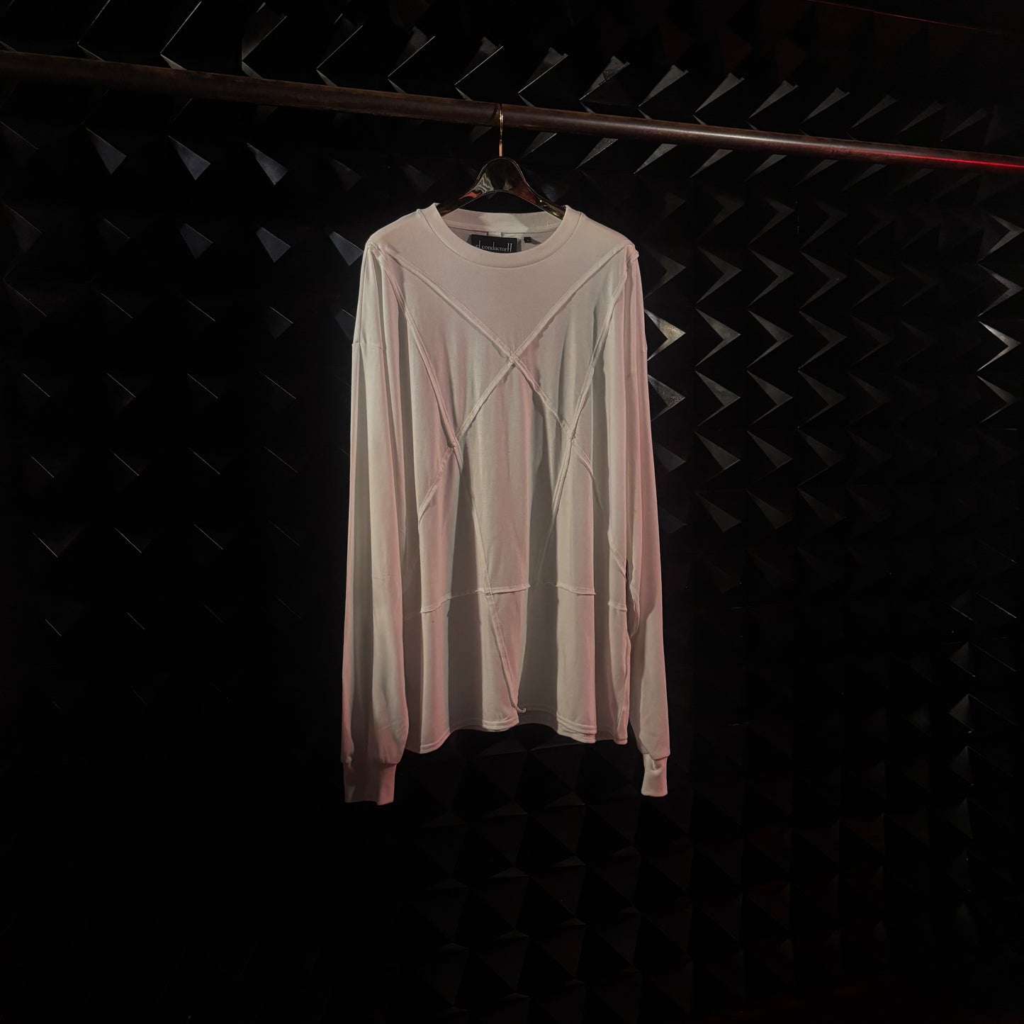 【el conductorH 26AW,】COTTON PENTAGRAM SWITCHED L/S T- SHIRT