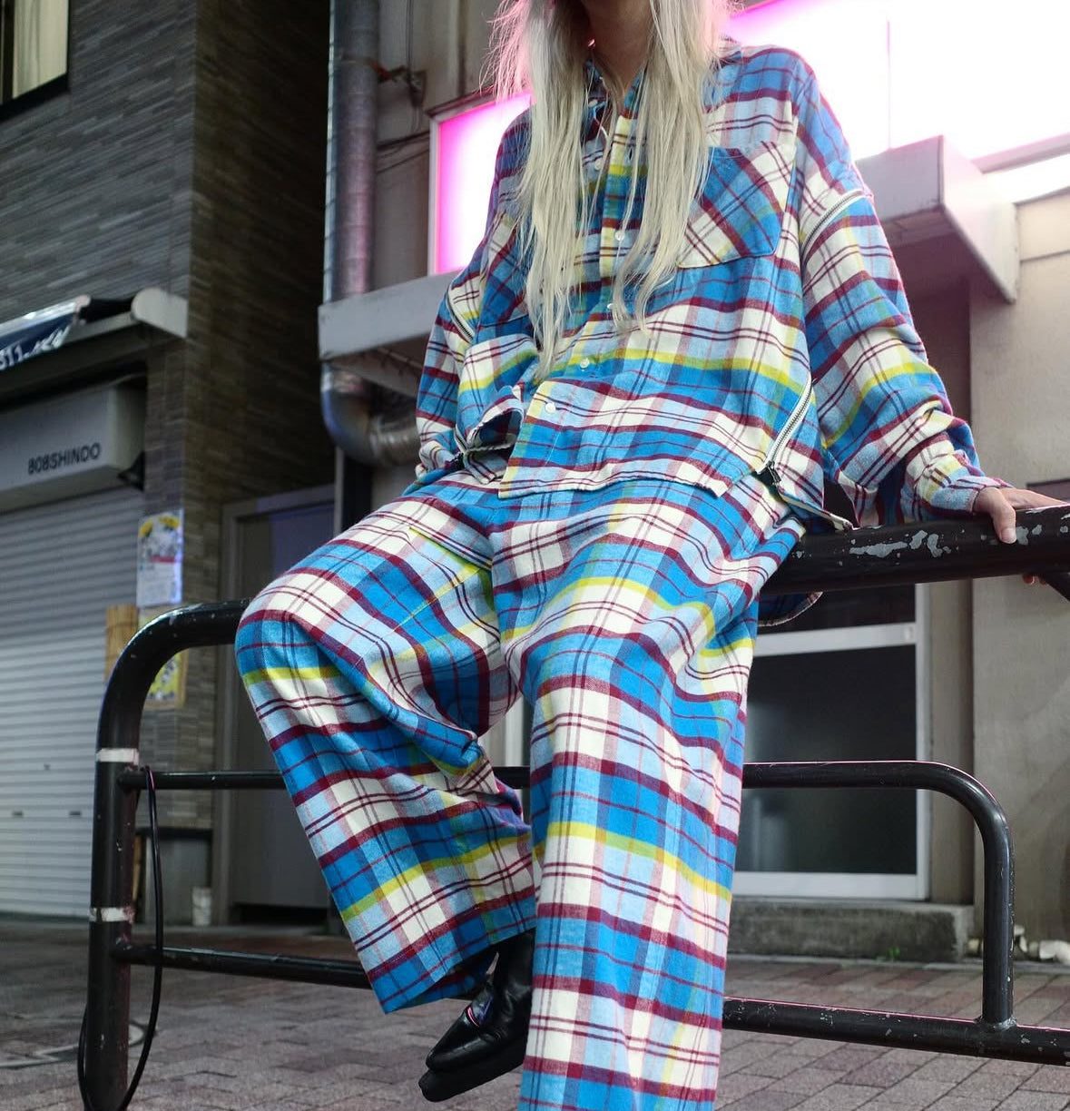 【FACETASM 25AW,】CHECK ZIPPER SHIRT & CHECK PANTS