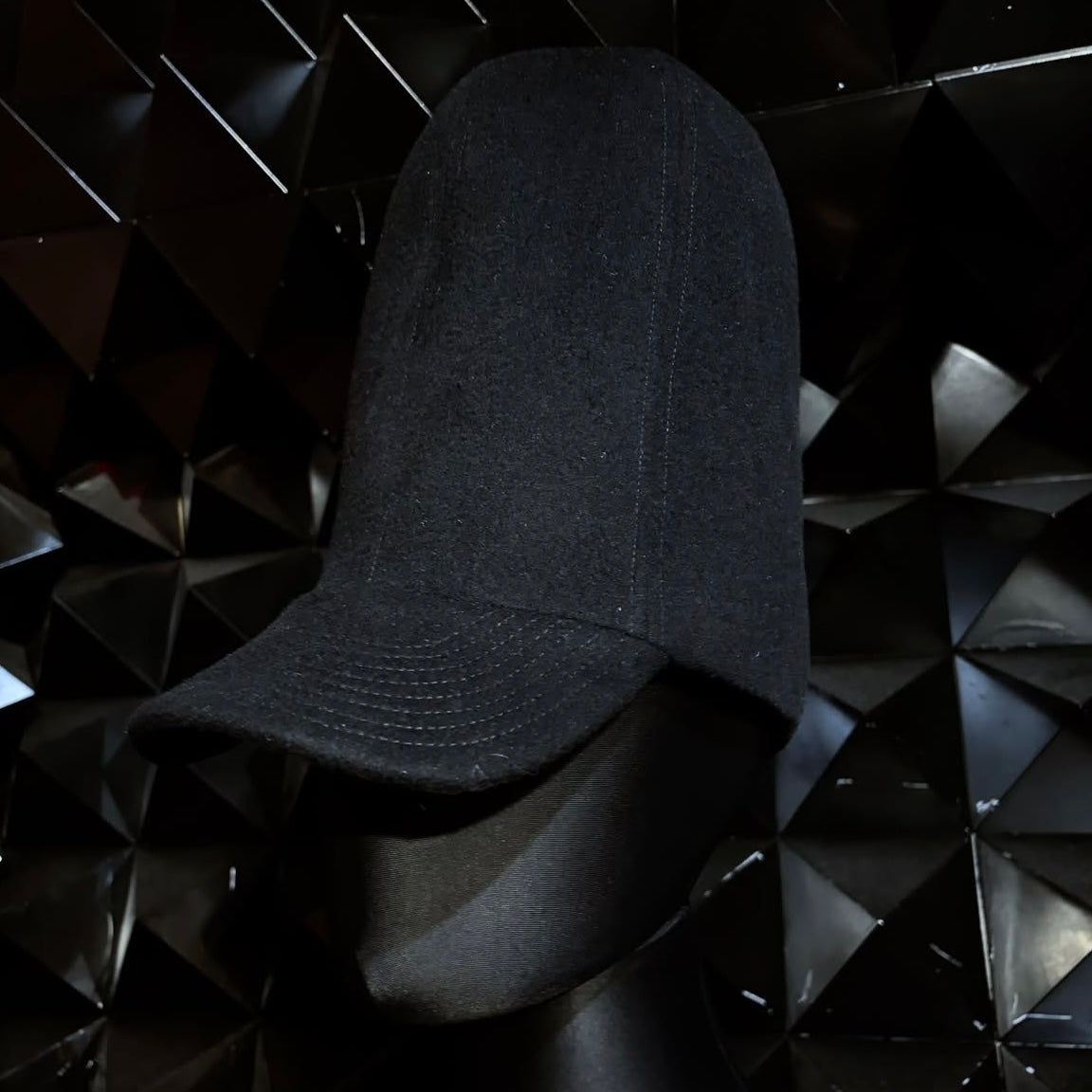 【mukcyen26AW,】ordinance cap / BLACK