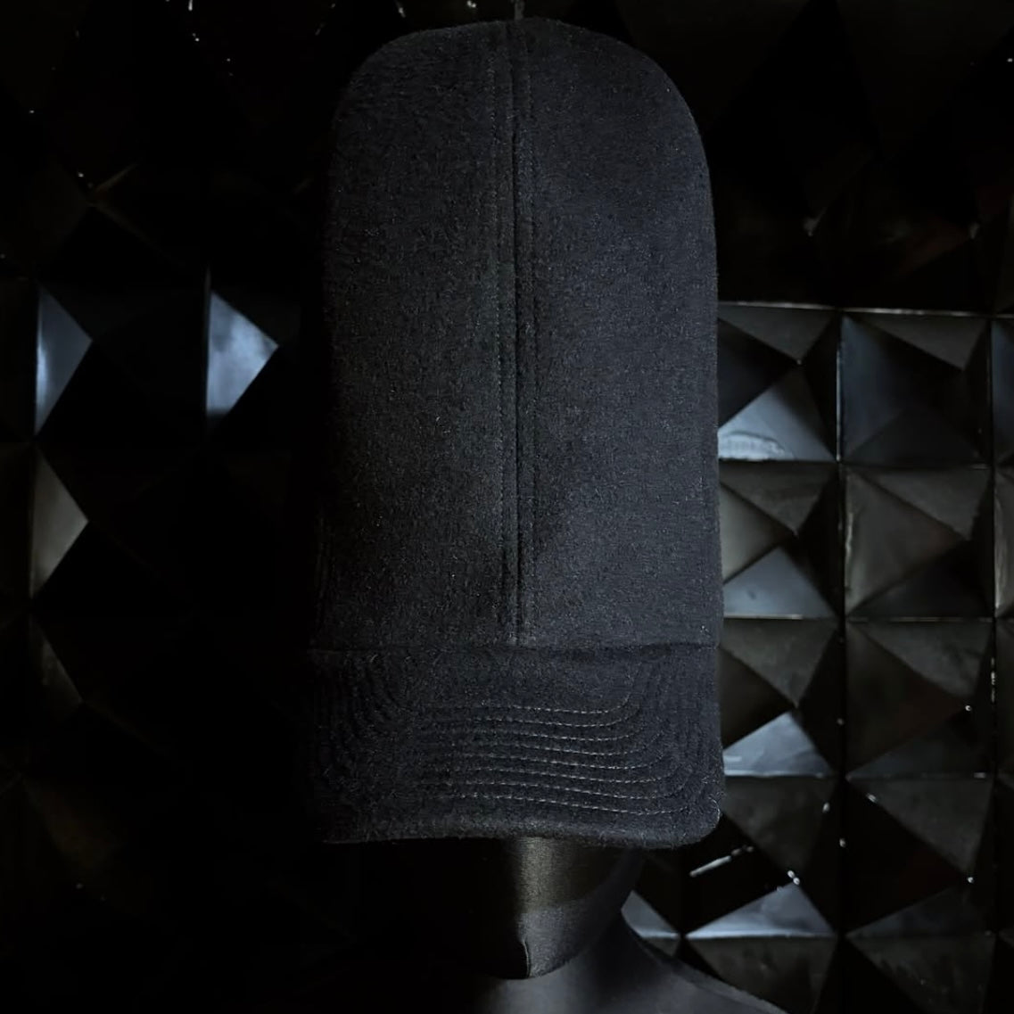 【mukcyen26AW,】ordinance cap / BLACK