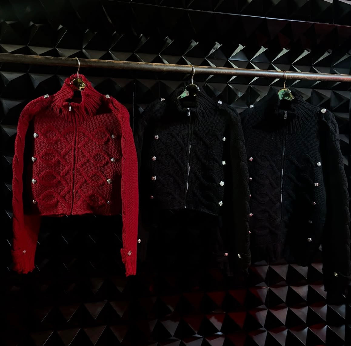 【LIBRIO MENDONÇA 26AW,】 KNIT NAPOLEON SHORT JACKET / BLACK