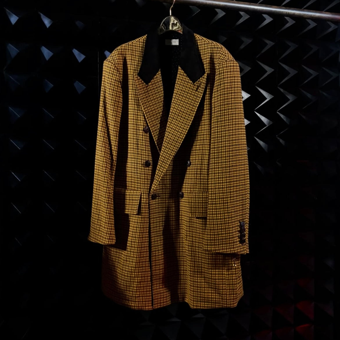 【BED j.w. FORD 26AW,】Checked Wool Coat / Sepia